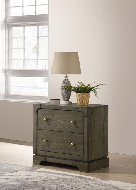 Gran Park - 2-Drawer Nightstand Bedside Table - Dark Cocoa by Coaster Fine Furniture | Bel Furniture
