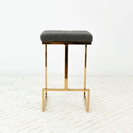 Joel - Mid Century Modern Luxury Upholstered Stool - view 4