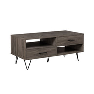 Modern Hairpin Leg Coffee Table Dark Gray by Walker Edison | Bel Furniture