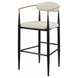 Tina - Metal Pub Height Bar Stool With Upholstered Back And Seat (Set of 2) by Coaster Fine Furniture | Bel Furniture