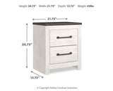 Gerridan - Two Drawer Night Stand - White / Gray