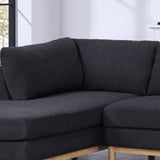 Hallie - Wide Sherpa Double Chaise U-Shape Sectional Sofa by Lilola Home | Bel Furniture