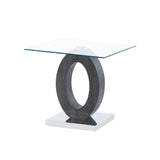 End Table - Brown White