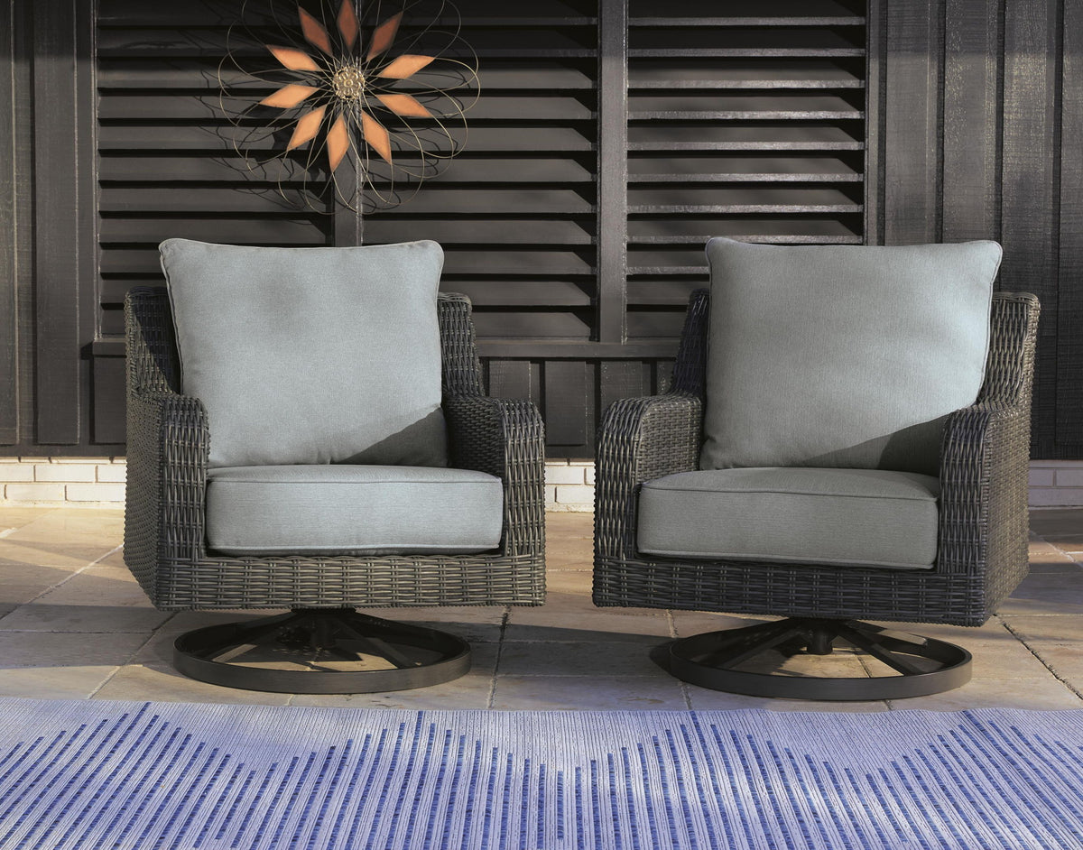 Elite Park - Swivel Lounge w/ Cushion - Gray - view 2