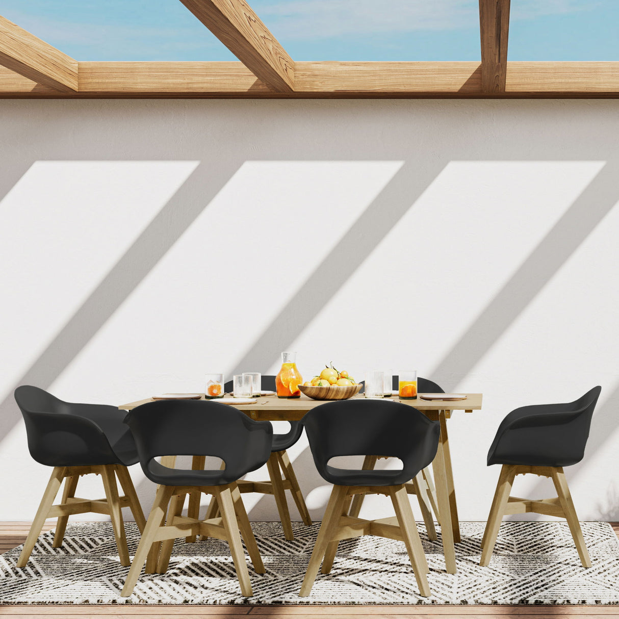 Kona - Outdoor Dining Table - Light Teak by Simpli-Home | Bel Furniture