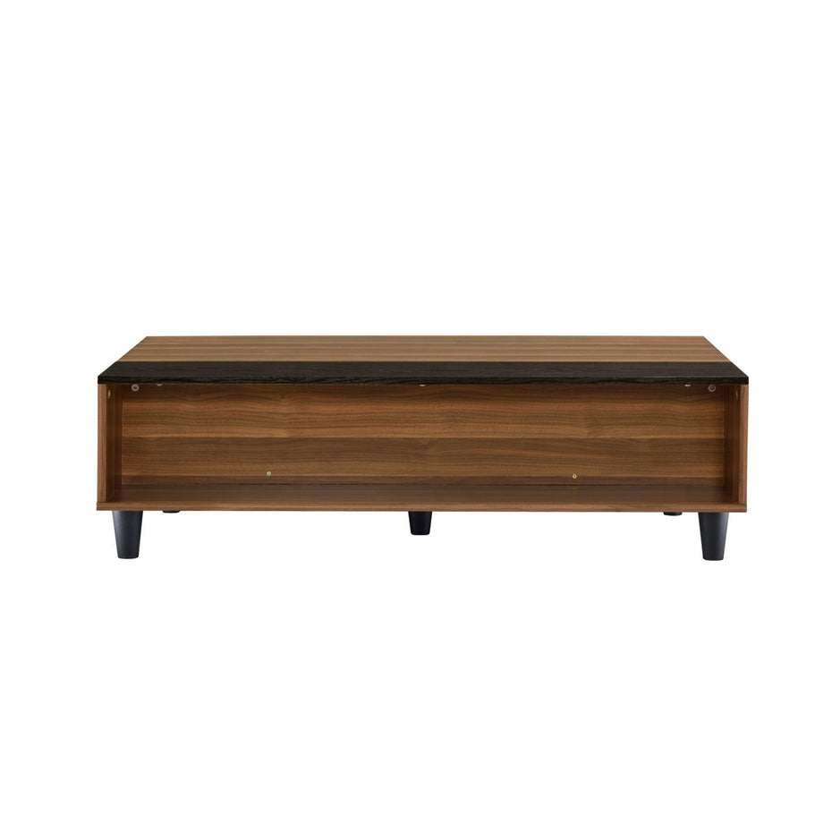 Avala - Coffee Table With Lift Top - Walnut / Black