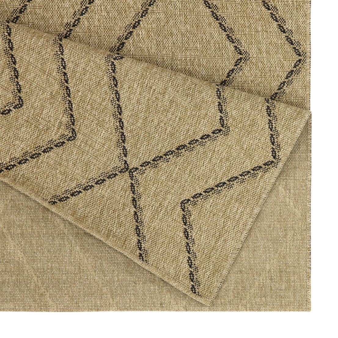 Earth - Indoor / Outdoor Polypropylene Area Rug - Jute / Black by Icona Home Decor | Bel Furniture