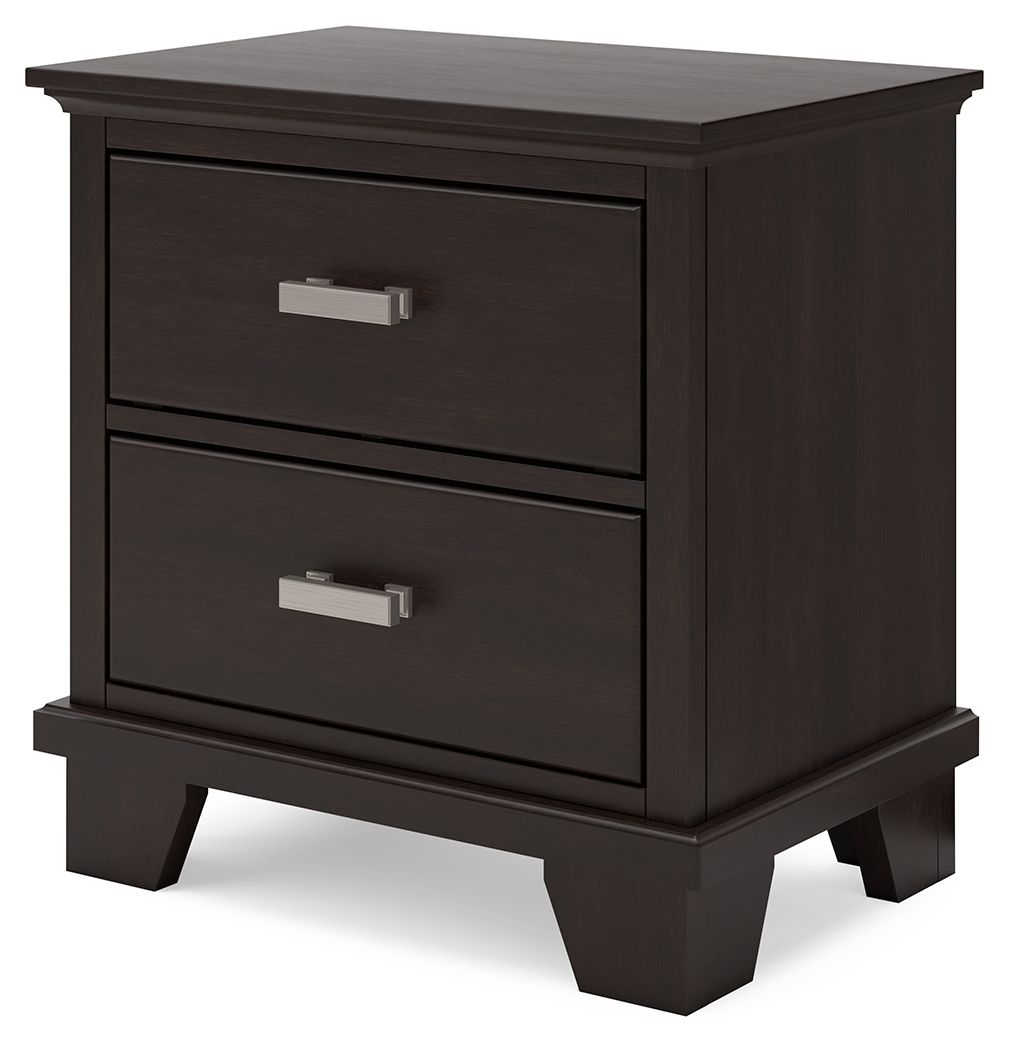 Covetown - Dark Brown - Two Drawer Night Stand by Signature Design by Ashley® | Bel Furniture