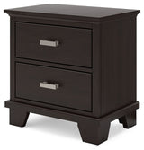 Covetown - Dark Brown - Two Drawer Night Stand by Signature Design by Ashley® | Bel Furniture