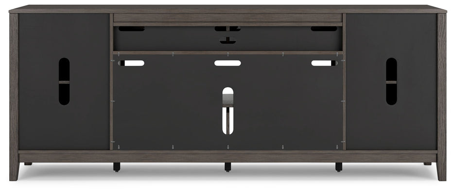 Montillan - Grayish Brown - XL TV Stand With Fireplace Option