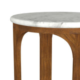 Berkeley - Round Marble Top Side Table - White And Brown by Coaster Fine Furniture | Bel Furniture