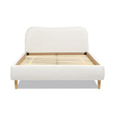 Roman - Curved Headboard Upholstered Platform Bed by Jennifer Taylor Home | Bel Furniture