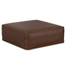 Brody - Large Square, Coffee Table Pouf Dark Brown 36"W x 36"D x 14"H by Simpli-Home | Bel Furniture