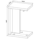 Clower - Engineered Wood C-Shaped Sofa Side Table