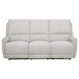 Sylmar - Chenille Upholstered Power Reclining Sofa - Dove Gray