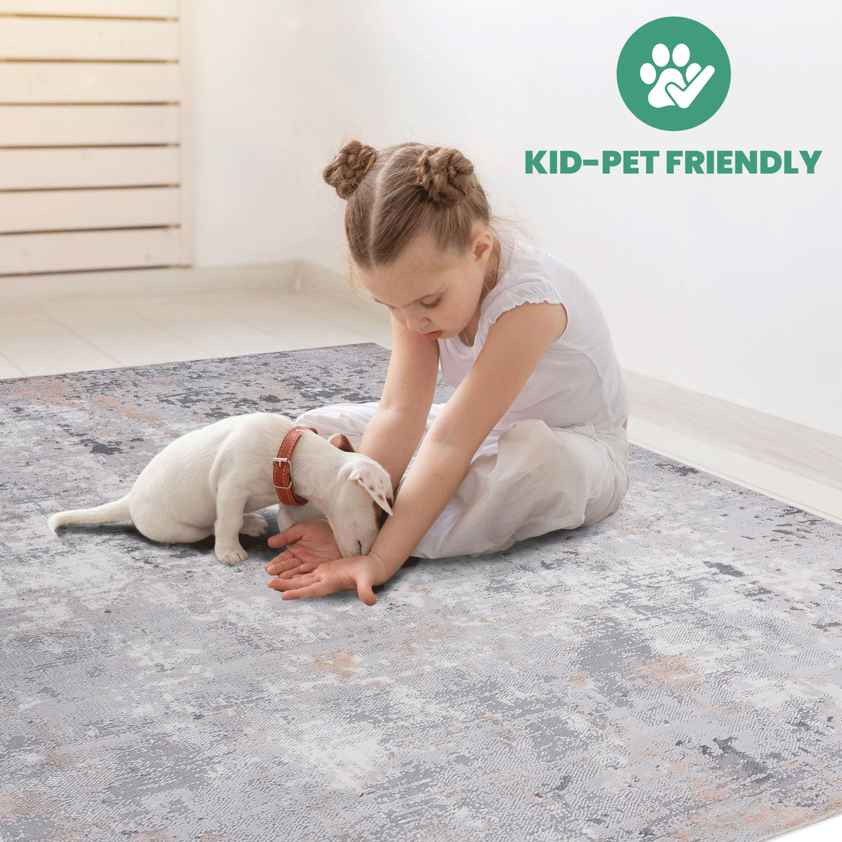 Marfi - 2' X 3' Abstract Area Rug - Gray Multi
