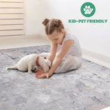 Marfi - 2' X 3' Abstract Area Rug - Gray Multi