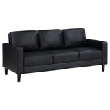 Ruth - Upholstered Track Arm Sofa Black by Coaster Fine Furniture | Bel Furniture