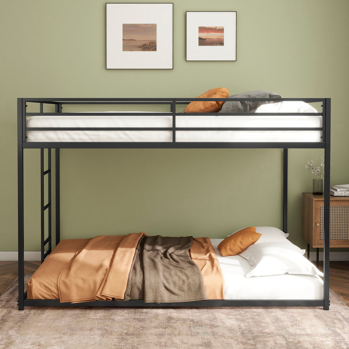 Adam - Full Over Full Bunk Bed - Black by House & Home Furniture | Bel Furniture