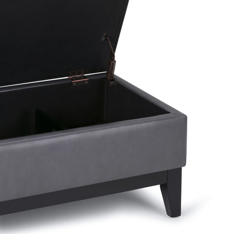Oregon - Contemporary Storage Ottoman Bench With Tray - view 12