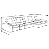 Blaine - Reversible Upholstered Chaise Sectional Sofa by Coaster Fine Furniture | Bel Furniture