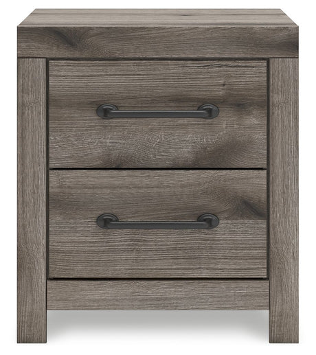 Graystorm - Brown Gray - Two Drawer Night Stand by Signature Design by Ashley® | Bel Furniture