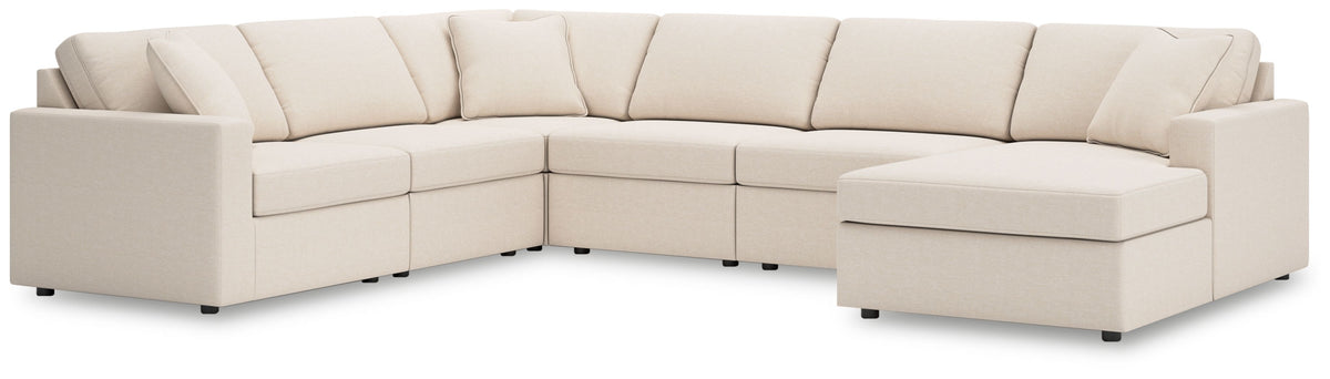 Modmax - Oyster - Sectional White 6 Pc. Sectional With Raf Corner Chaise by Signature Design by Ashley® | Bel Furniture