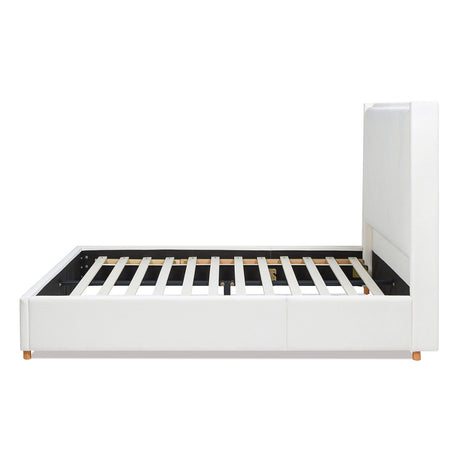 Miramar - Cushion Back Headboard Platform Bed Frame by Jennifer Taylor Home | Bel Furniture