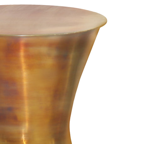 Kenton - Metal Side Table - Tarnished Brass by Simpli-Home | Bel Furniture