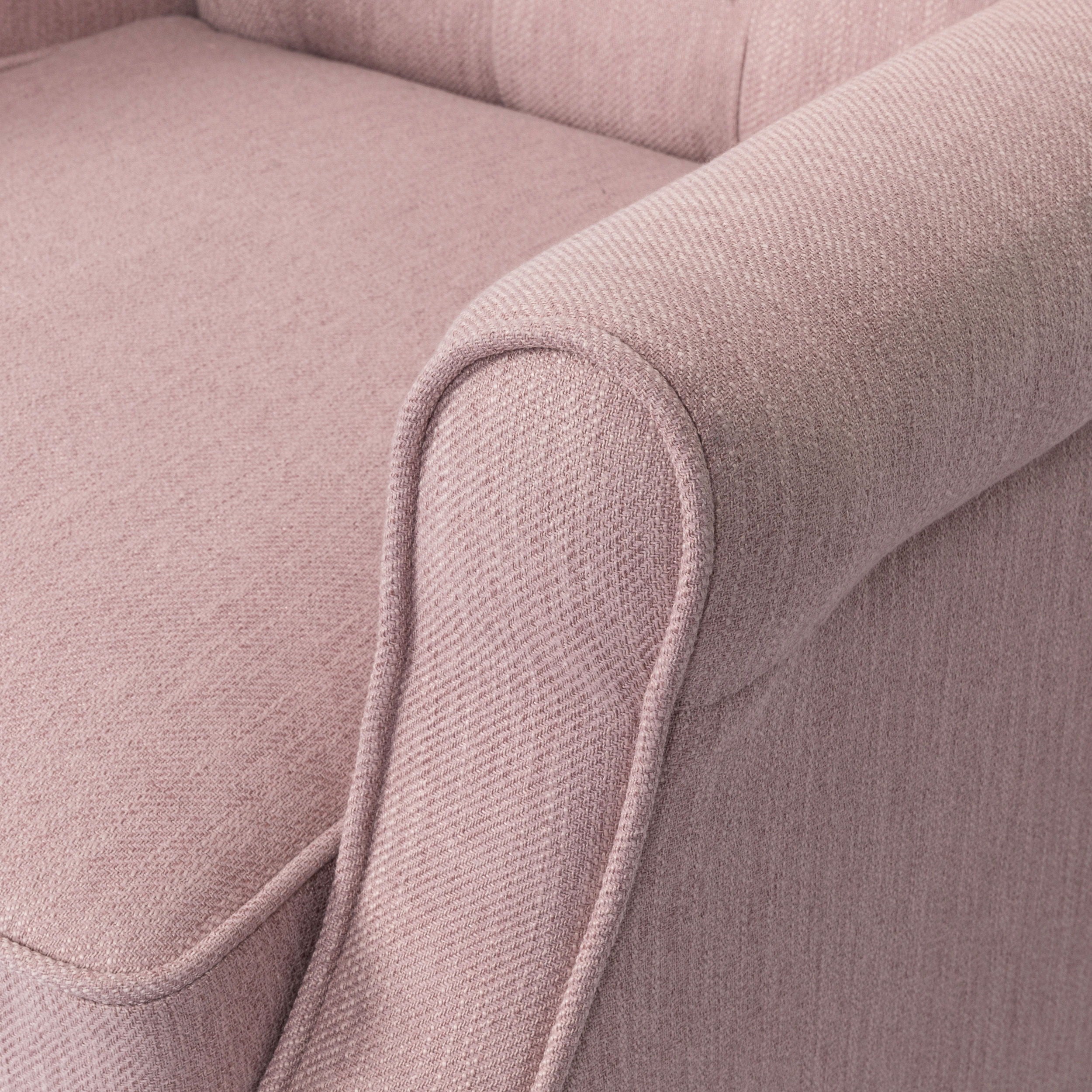 Wide Manual Wing Chair Recliner - Light Pink