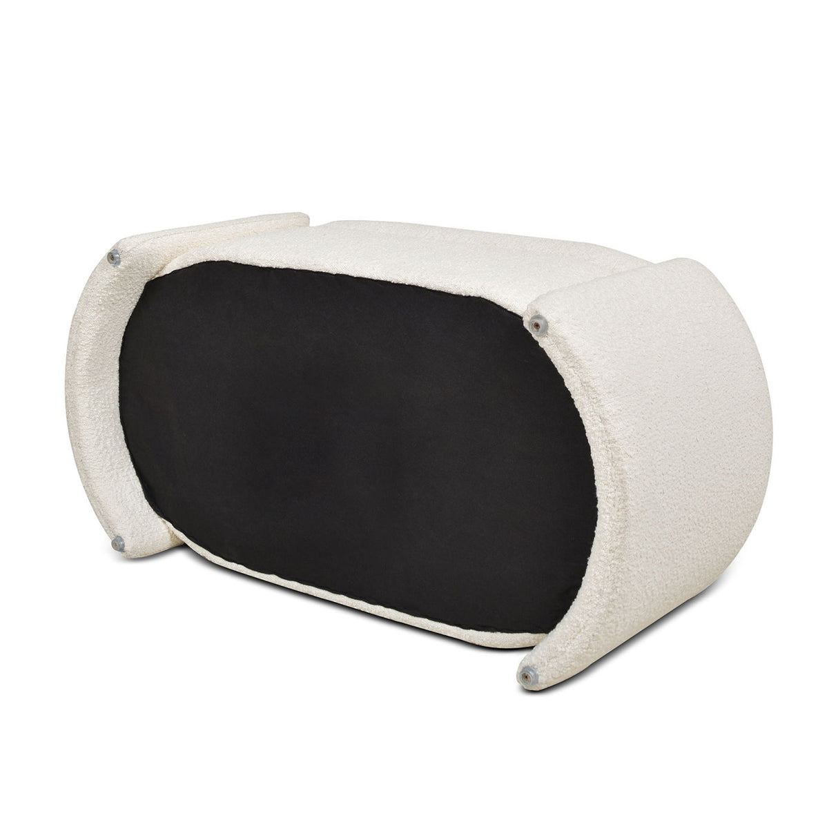 Fuji - Oval Storage Bench, Upholstered - Ivory White by Jennifer Taylor Home | Bel Furniture