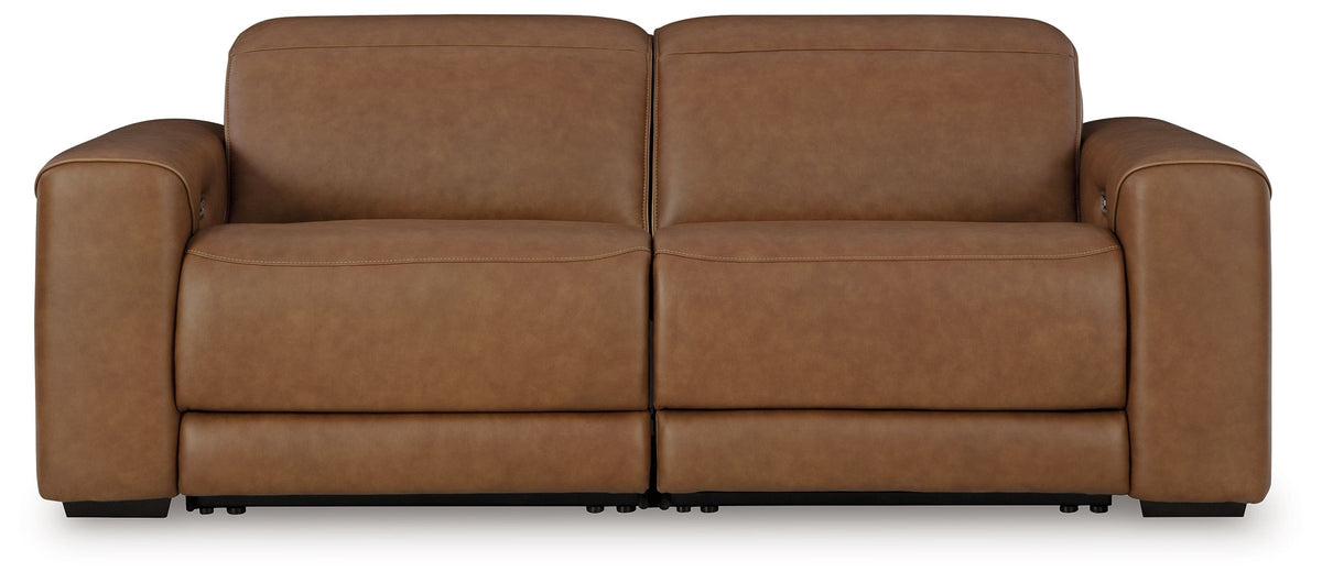 Magic Man - Reclining Sectional Light Brown 2 Pc. Power Reclining Sectional Loveseat by Signature Design by Ashley® | Bel Furniture