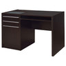 Halston - Office Computer Desk Dark Brown 47"W x 24"D x 30.75"H by CoasterEveryday | Bel Furniture