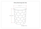 Whitney - Handcrafted Metal Storage Table