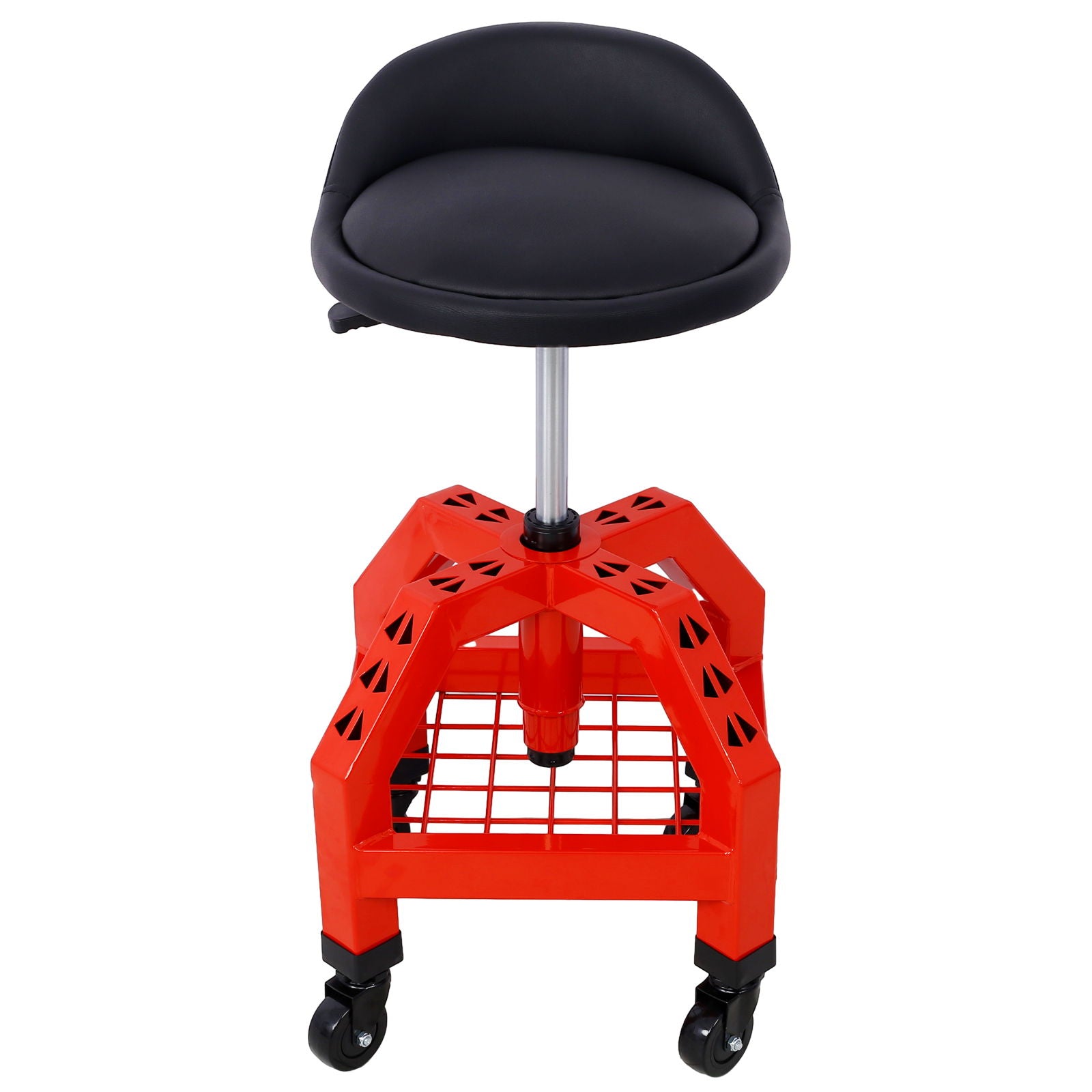 Pneumatic 360 Degree Swivel Stool, Mechanics Rolling Creeper Seat, Heavy Duty Rolling Mechanics Stool, Shop Stool With Casters