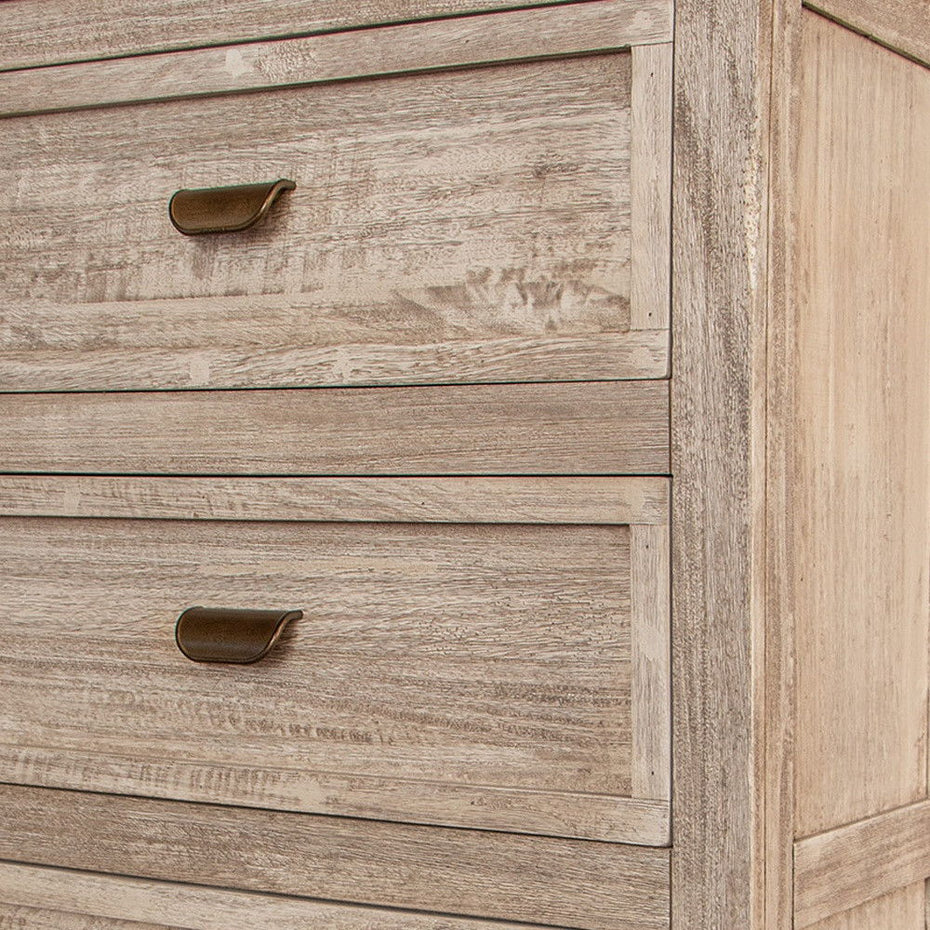 Solid Wood Four Drawer Chest - Cream