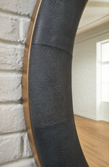 Corinsworth - Accent Mirror - Charcoal / Brass Finish