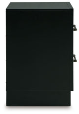 Kraeburn - Brown / Black - Two Drawer Night Stand by Benchcraft® | Bel Furniture