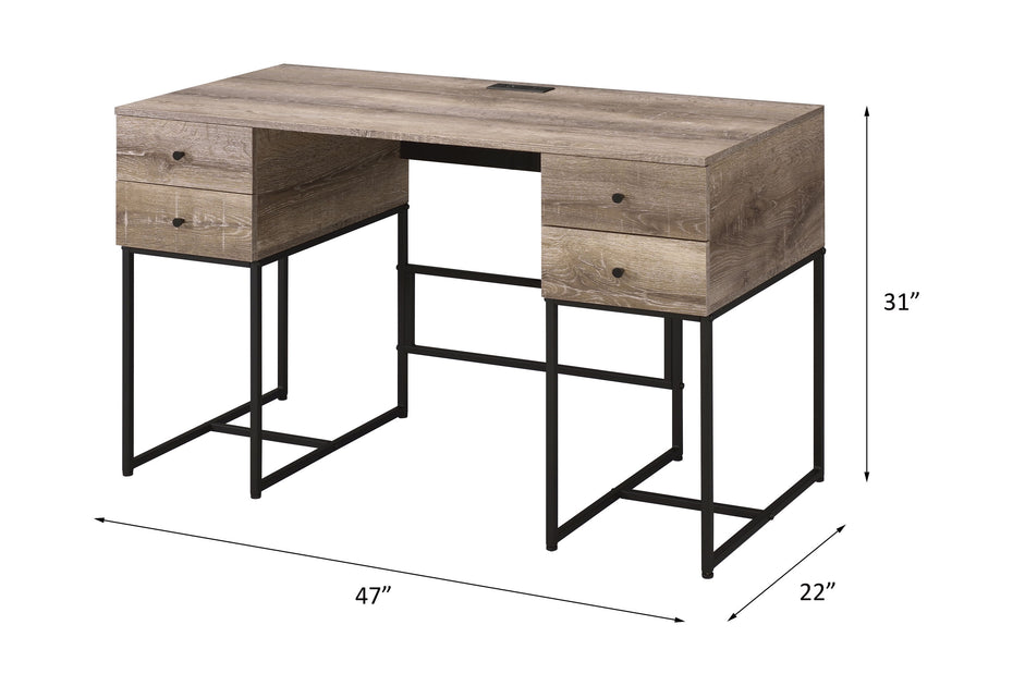 Desirre - Wirting Desk With USB Port - Oak