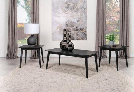 Radley - 3 Piece Rectangular Coffee Table Set - Black by Coaster Fine Furniture | Bel Furniture