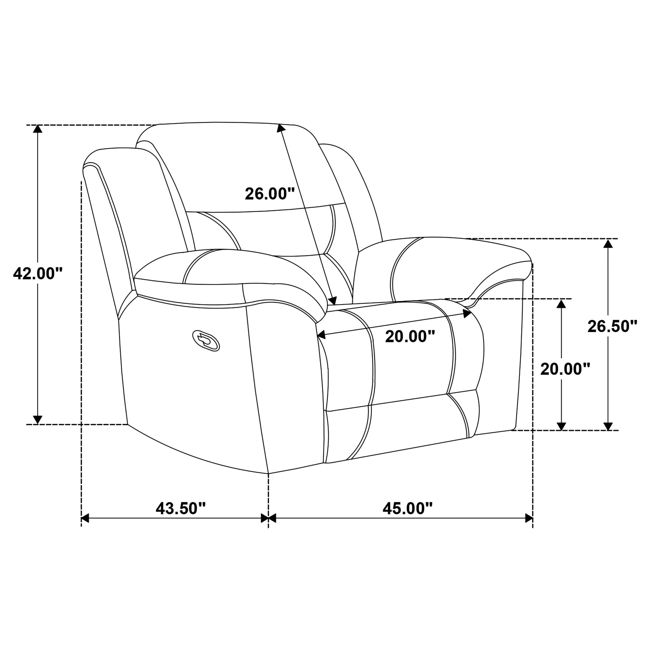 Gilson - Chenille Upholstered Reclining Glider Recliner - Gray