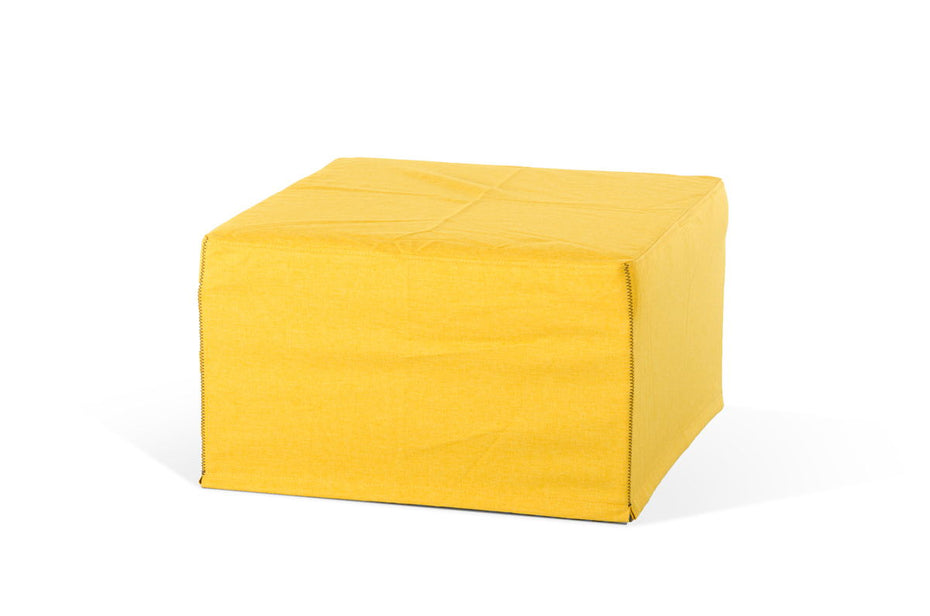 Polyester Footstool Ottoman - Yellow