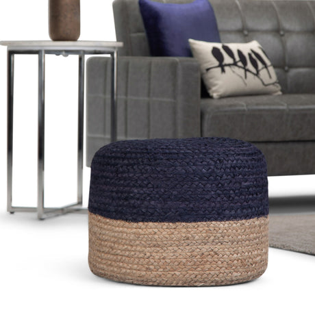 Lydia - Handcrafted Round Pouf - view 3