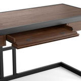 Erina - Desk - Distressed Charcoal Brown