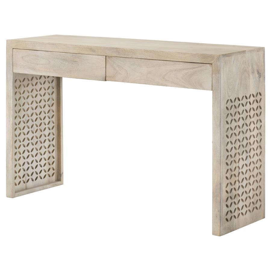 Rickman - 2-Drawer Wood Entryway Console Table - White Washed by CoasterEssence | Bel Furniture