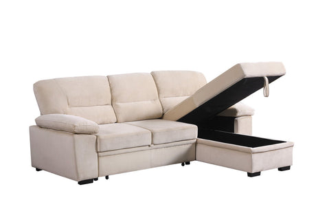 Kipling - Reversible Sleeper Sectional Sofa Chaise by Lilola Home | Bel Furniture