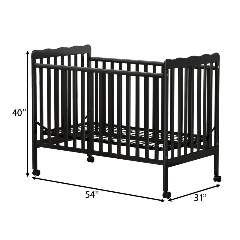 Crib 3 In 1 Convertible, Made Of Sustainable Pinewood, Non Toxic Finish, Comes With Locking Wheels, Wooden Nursery Furniture