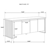 Adina - 70" TV Stand Media Console - Distressed Light Brown