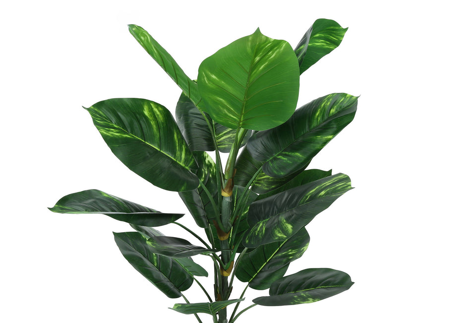 54" Tall, Artificial Plant, Dieffenbachia Tree, Indoor, Faux, Fake, Floor, Greenery, Potted, Real Touch, Decorative - Green / Black