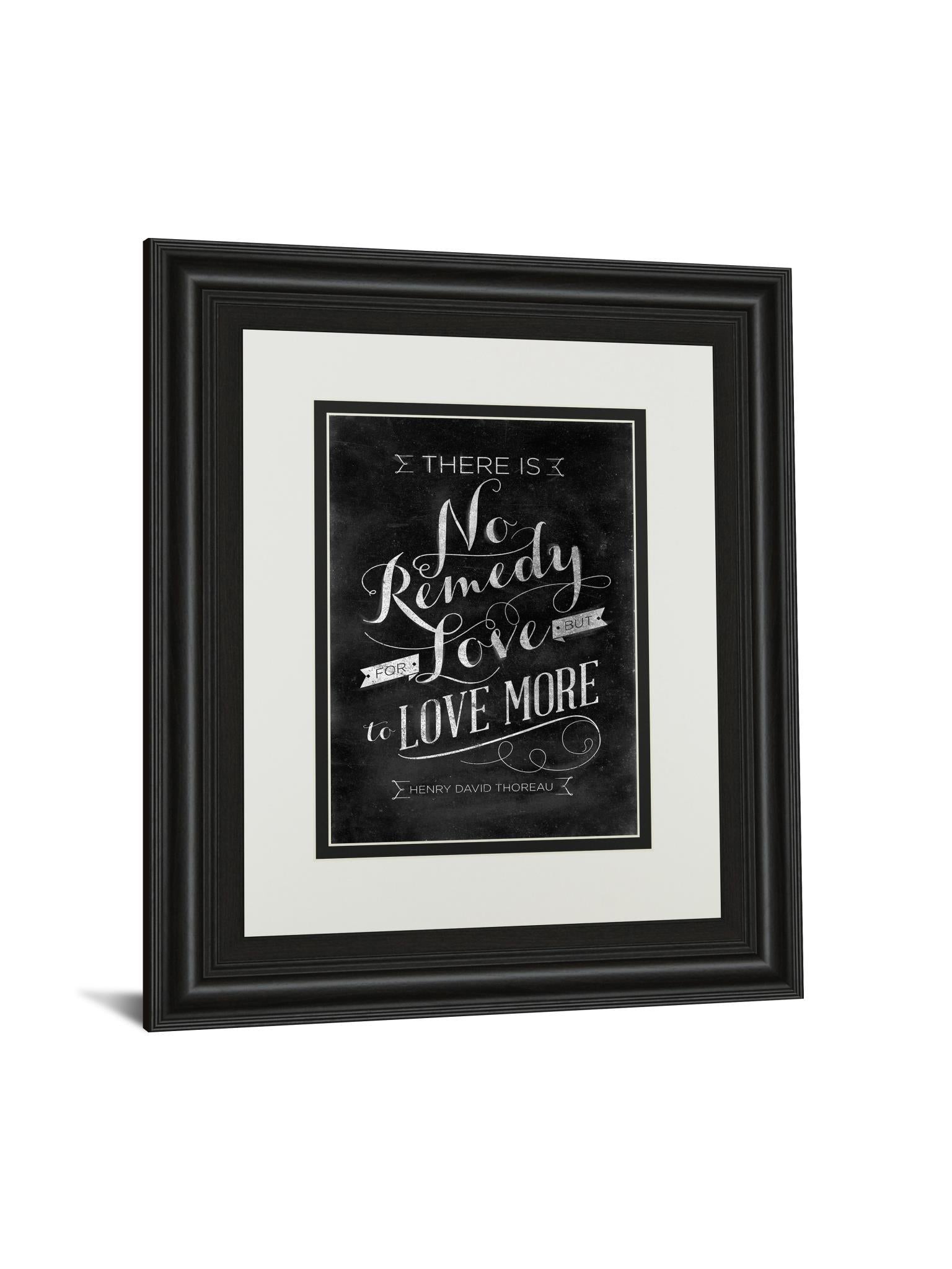 No Remedy By Sd Graphic - Framed Print Wall Art - Black